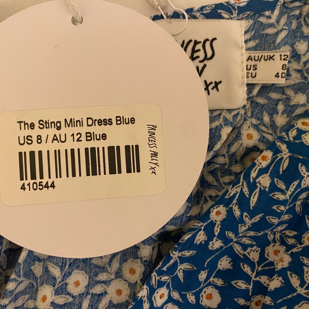 Princess Polly The Sting Dress in Blue, Size 8 - Picture 3 of 6